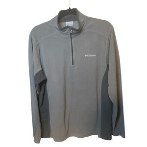 Columbia Men’s Fleece Quarter Zip Lightweight Active Pullover Gray Size M-Unisex